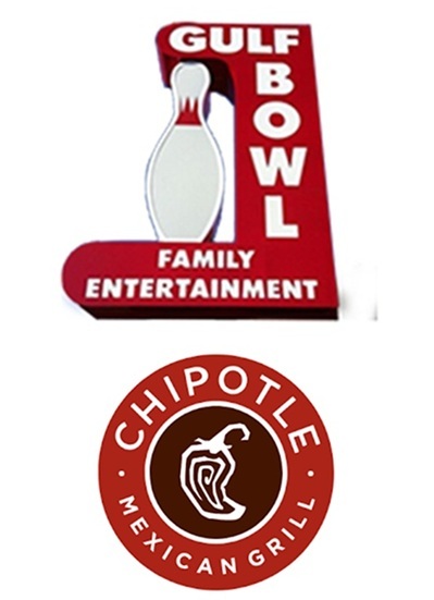 Gulf Bowl $50 Arcade Play/ Chipotle $25 Gift Card